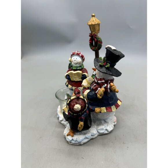 Christmas Snowman Family Candle Holder Figurine Christmas Decoration READ - Picture 3 of 8